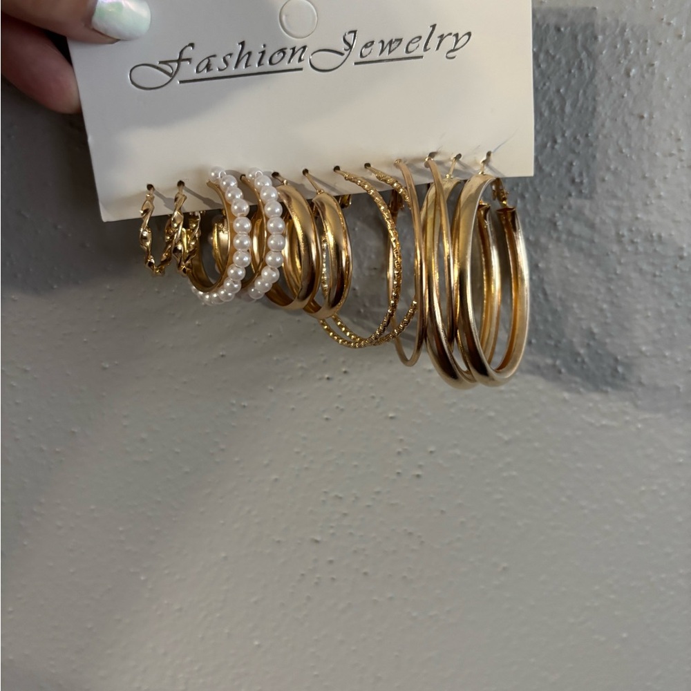 Fashion Hoop Earring Set of 6